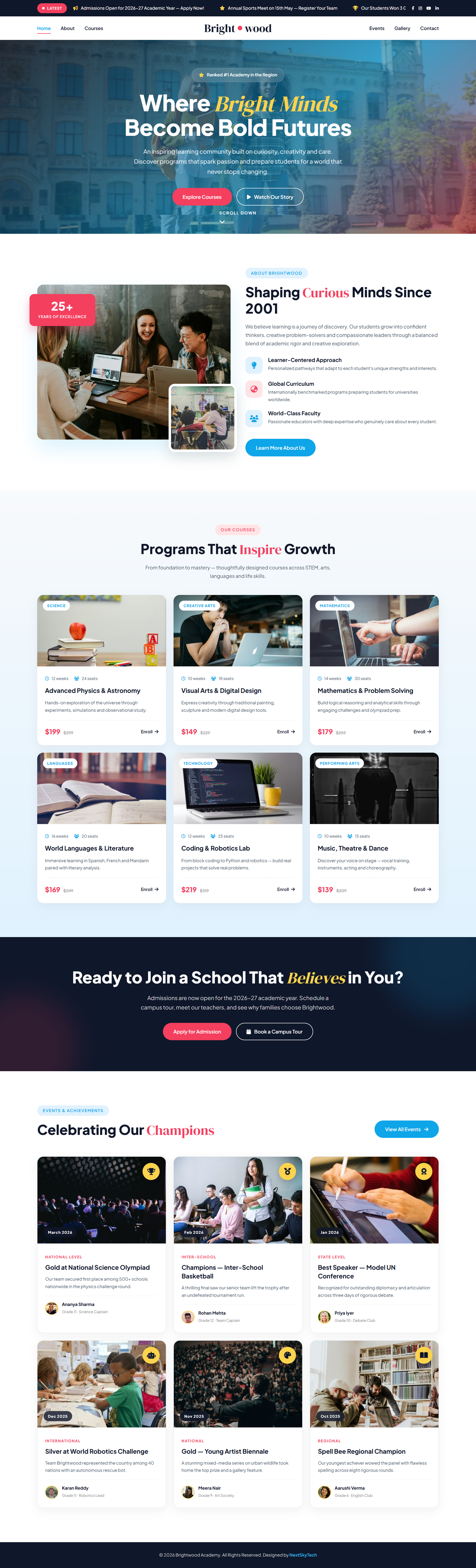Education Theme 2 tablet view