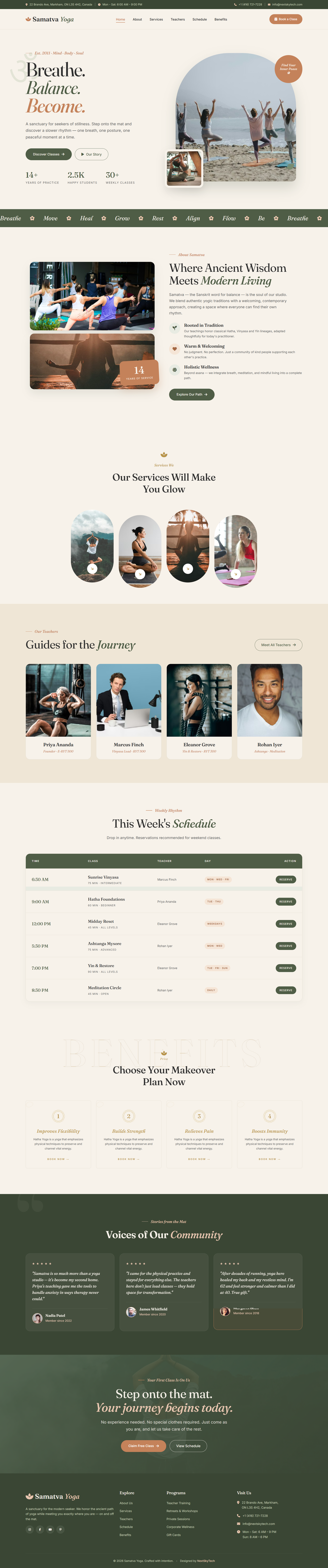 Yoga Theme 1 tablet view
