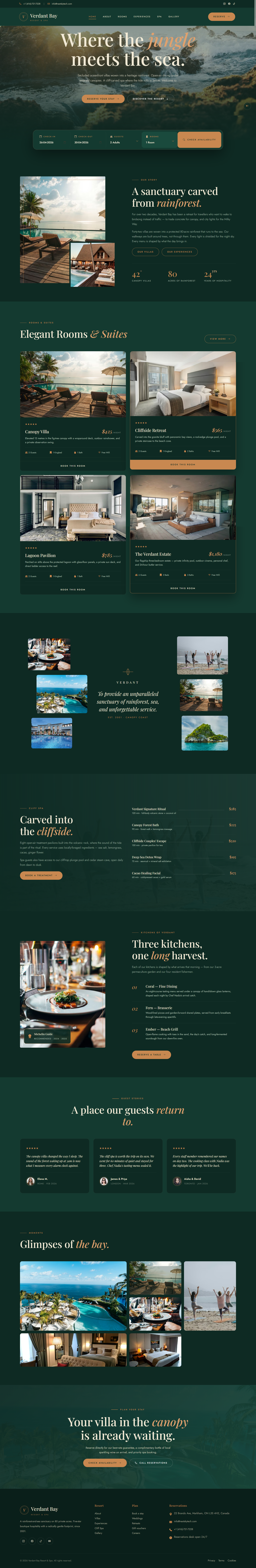 Resort Booking Theme 2 tablet view