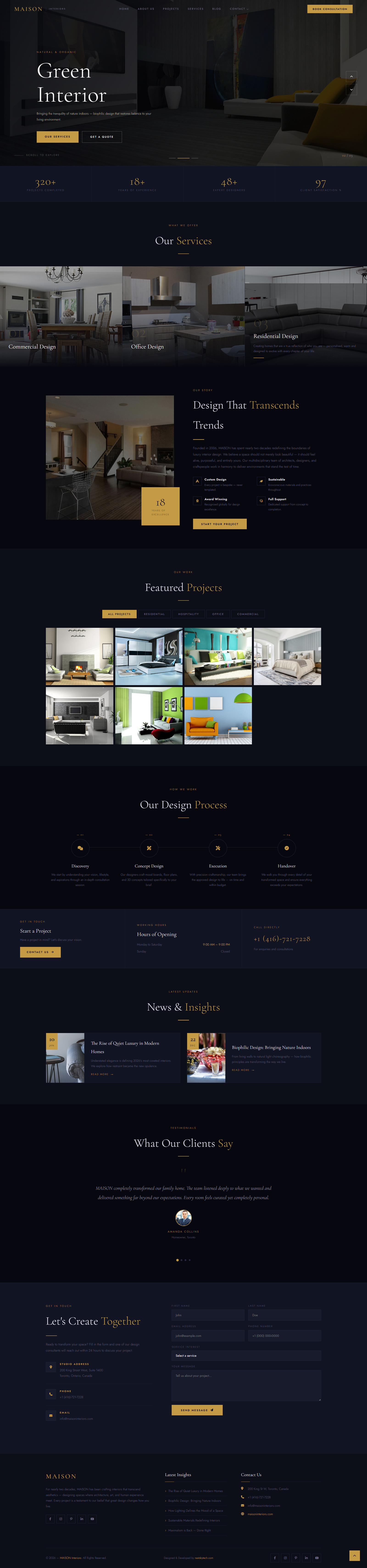 Interiors Theme 1 tablet view
