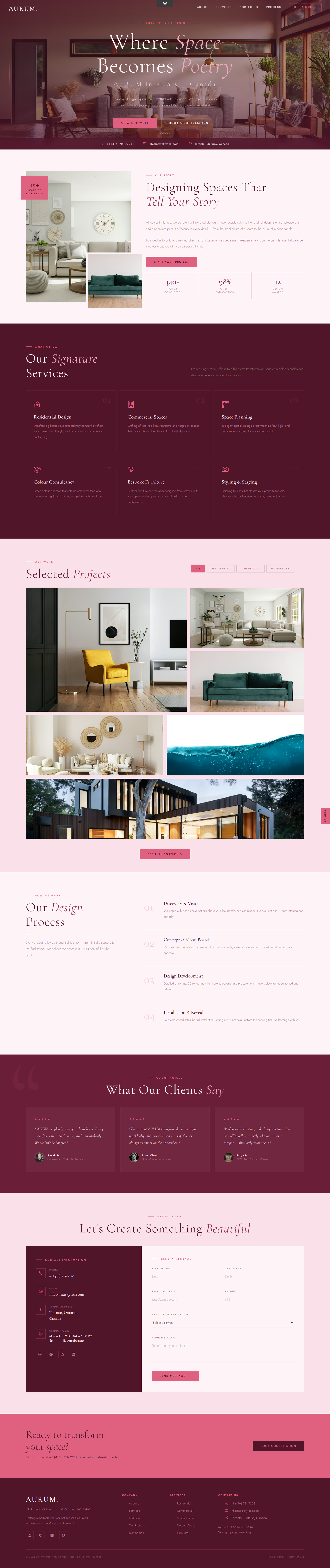 Interiors Theme 2 tablet view