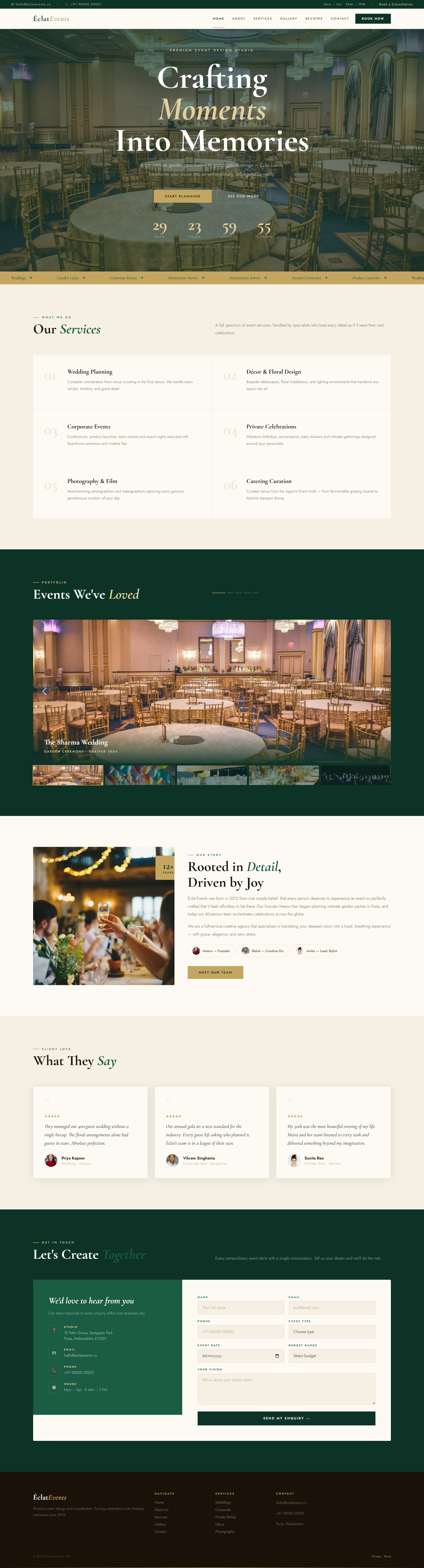 Event Organiser Theme 2 tablet view