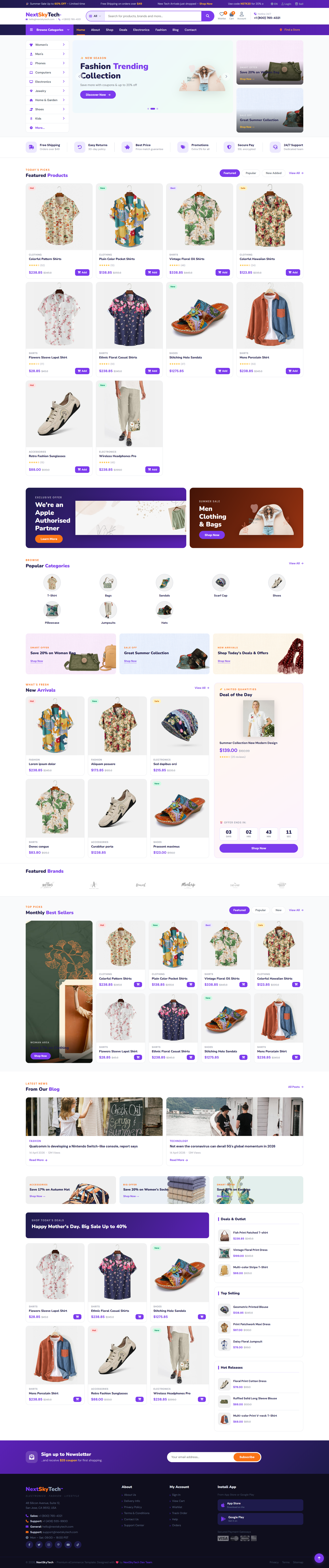 Fashion E-commerce 1 tablet view