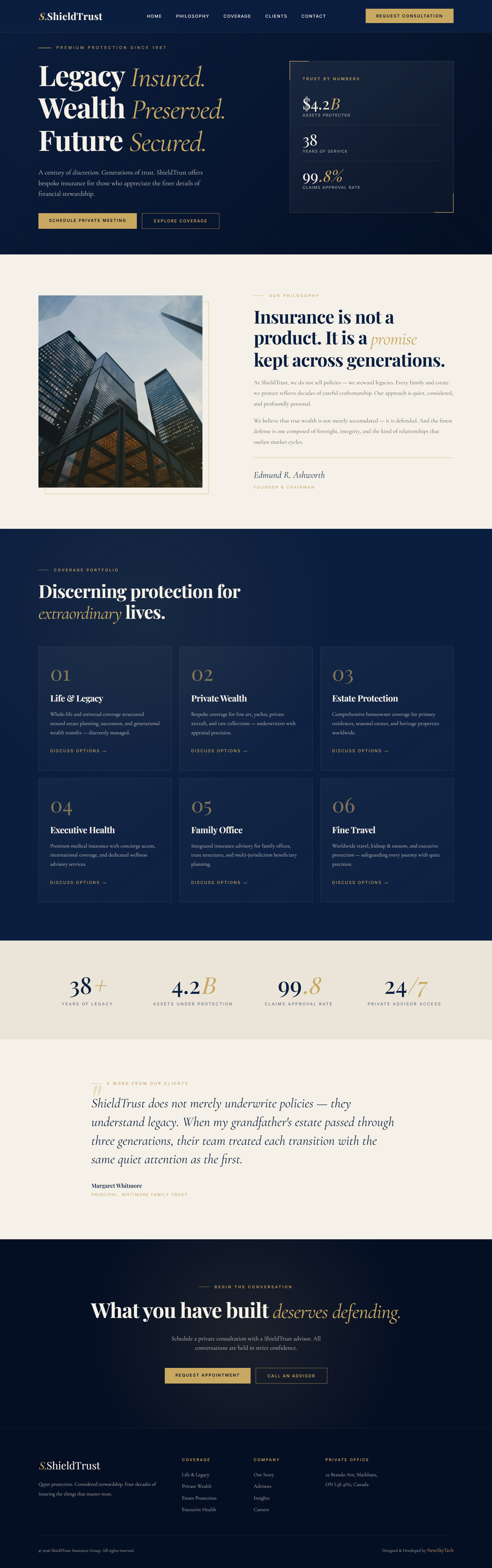 Insurance Theme 2 tablet view